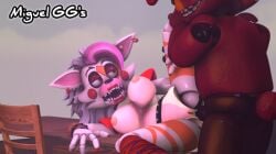 1boy 1boy1girl 1girls anal anal_insertion anal_sex big_breasts blue_eyes blush bunny_boy crosx_sfm five_nights_at_freddy's five_nights_at_freddy's:_security_breach glamrock_mangle ingame_model miguel_ggs oc penetration penis penis_in_ass penis_inside purple_skin sex spring_bonnie spring_bonnie_(fnaf) wolf_girl yellow_eyes