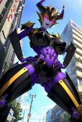 ai_generated airachnid big_breasts purple_body robot_girl roger1011 thick_thighs transformers transformers_prime