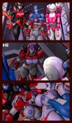 3d 3d_(artwork) 3koma 4girls arcee arcee_(g1) autobot autobot_insignia big_breasts black_body blue_armor blue_body blue_eyes blue_nipples breastfeeding breasts breasts_out chromia cybertronian energon female female_autobots female_only foursome hotstuff lactating lactation large_breasts larger_female larger_female_smaller_female lesbian lesbian_sex multiple_girls nipple_suck nipple_sucking original_character pink_armor red_armor robot robot_female robot_girl robot_humanoid smaller_female sucking_nipples transformers trawert turbines white_body windblade wings yuri