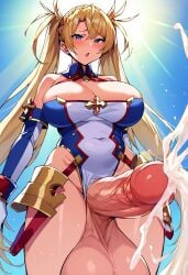 ai_generated big_balls big_breasts big_penis bradamante_(fate) cumshot fate_(series) futa_only futanari looking_at_viewer