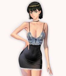 1girls absurd_res absurdres adult armpits bare_arms bare_chest bare_shoulders bare_skin bare_thighs black_skirt breasts breasts cleavage collarbone earrings elbows female female_focus female_only fingernails fingers frown frowning fubuki_(one-punch_man) green_eyes green_eyes_female green_hair green_hair_female hand_on_hip hand_on_own_hip head_tilt high_resolution highres hourglass_figure legs light-skinned_female light_skin lips looking_at_viewer medium_breasts one-punch_man short_hair shoulders simple_background skirt slender_body slender_waist slim_girl slim_waist solo standing thighs thin_waist tilted_head upper_body white_background wide_hips wonbin_lee