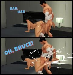 3d all_fours batman batman_(series) bent_over bruce_wayne comic dc dc_comics diana_prince doggy_style from_behind justice_league male/female page_21 pof3445 princess royalty sims4 straight the_sims_4 wonder_woman wonder_woman_(series)