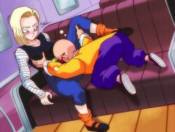 android_18 canonical_scene dragon_ball dragon_ball_super dragon_ball_z flats gmr master_roshi muten_roushi short_hair