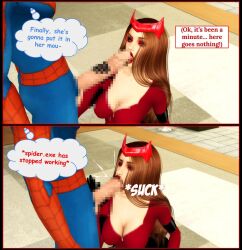 1boy 1girls ass athletic athletic_female athletic_male avengers big_ass big_breasts blowjob bottom_heavy breasts bust busty censored chest comic curvy digital_media_(artwork) fellatio female female_focus fit fit_female fit_male hero heroine hips hourglass_figure huge_ass huge_breasts human large_ass large_breasts legs light-skinned_female light-skinned_male light_skin lips male male/female marvel marvel_comics mature mature_female milf mother mutant_(marvel) oral oral_sex outercourse peter_parker pof3445 scarlet_witch slim_waist sorceress spider-man spider-man_(series) story straight superhero superheroine thick thick_hips thick_legs thick_thighs thighs top_heavy voluptuous waist wanda_maximoff wide_hips witch x-men