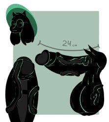 1boy 2024 2d absurd_res anthro anthro_male anthro_only balls big_balls big_penis black_body black_fur bovid caprine clothing colored darkner deltarune disembodied_penis erection eyewear foreskin fur furry furry_male furry_only genitals glasses goat green_clothing green_hat green_headwear hat headgear headwear hi_res high-angle_view huge_balls huge_cock humanoid humanoid_male humanoid_only hyper hyper_balls hyper_genitalia hyper_penis kirukato male male_only mammal mammal_humanoid measurements multiple_angles penis ralsei saggy_balls side_view solo thick_penis undertale_(series) vein veiny_penis