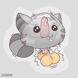 :3 ambiguous_gender cat_ears cat_tail cum cum_inside cute goo_creature slime slime_rancher tabby_slime tabby_slime_(slime_rancher) tagme