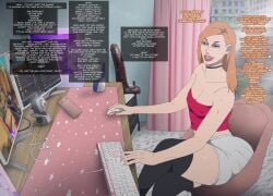 2024 choker color contingency desk femboy nikki_(contingency) oc red_hair streamer streaming tagme