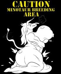 anthro anthro_female bred breed breeding caution_sign cow_girl cowgirl_position cum cum_in_pussy cum_inside excessive_cum horns huge_breasts human human_male human_male_on_anthro_female larger_female minotaur minotaur_female monster monster_girl multiple_girls muscular muscular_anthro muscular_female pictogram sign smaller_male tail trifuson warning_sign warning_sign_person wide_hips