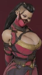 3d 3d_(artwork) 3d_model big_breasts blender blender_eevee breasts cleavage edenian huge_breasts large_breasts mileena mileena_(new_era) mortal_kombat mortal_kombat_1_(2023) supurattabrain tarkatan