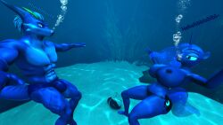 1boy 1girls artist_request big_breasts bikini breasts drowning female fetish friendship_is_magic furry male my_little_pony pony princess_luna_(mlp) source_request text underwater