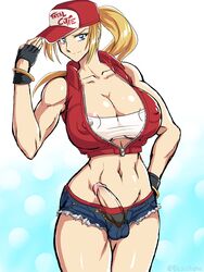 1futa abs areola balls balls_in_panties bare_legs bare_shoulders baseball_cap bimbo black_gloves blonde_hair blue_eyes bracelet breasts busty cameltail canon_genderswap cap cleavage crop_top curvy darm_engine denim denim_shorts erect_nipples erection erection_under_clothes fatal_fury female_terry fingerless_gloves futa_only futanari futanarization glans gloves hat hips hourglass_figure huge_breasts intersex jewelry king_of_fighters large_ass large_nipples large_penis long_hair midriff muscle muscles muscular muscular_futanari nail_polish nipple_bulge nipples no_bra panties panty_bulge penis penis_in_panties penis_out penis_under_clothes pink_nails ponytail precum precum_drip rule_63 shirt short_shorts shorts smile smirk snk snk_heroines:_tag_team_frenzy solo standing taut_clothes taut_shirt terry_bogard thick_thighs thighs twitter_username underwear unzipped vest voluptuous