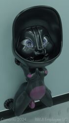 3d anthro blender_(software) bondage bound comorito disney encasement female hi_res immobile implied_watersports inflation judy_hopps lagomorph latex leporid living_toilet mammal nose_hook rabbit scared solo urinal zootopia