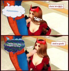 1boy 1girls ass athletic athletic_female athletic_male avengers big_ass big_breasts blowjob bottom_heavy breasts bust busty censored chest comic curvy digital_media_(artwork) fellatio female female_focus fit fit_female fit_male hero heroine hips hourglass_figure huge_ass huge_breasts human large_ass large_breasts legs light-skinned_female light-skinned_male light_skin lips male male/female marvel marvel_comics mature mature_female milf mother mutant_(marvel) oral oral_sex outercourse peter_parker pof3445 scarlet_witch slim_waist sorceress spider-man spider-man_(series) story straight superhero superheroine thick thick_hips thick_legs thick_thighs thighs top_heavy voluptuous waist wanda_maximoff wide_hips witch x-men