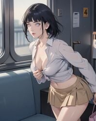 , 1girls ai_generated big_breasts black_hair boruto:_naruto_next_generations breasts female female_focus female_only hyuuga_hinata hyuuga_hinata naruto naruto_(series) solo solo_focus