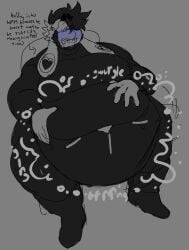 ambiguous_gender androgynous blush chubby drool drooling fat feederism full_belly gurgle hands_on_belly hands_on_own_belly ill lenny_(yaizl_art) male obese overweight sick stomach_noises stuffed_belly stuffing tagme weight_gain yaizl_art