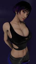 1girls 3d 3d_(artwork) 3d_animation 3d_artwork 3d_model 3d_render 3dcg 9:16 animated arms_behind_back big_breasts blender blender_(artwork) blender_(software) blender_eevee bouncing_breasts breasts cleavage large_breasts looking_at_viewer purple_hair reina_mishima render short_hair shorter_than_10_seconds tagme tekken tekken_8 vertical_video video