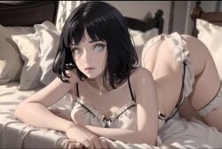 , 1girls ai_generated big_breasts black_hair boruto:_naruto_next_generations breasts female female_focus female_only hyuuga_hinata hyuuga_hinata naruto naruto_(series) solo solo_focus