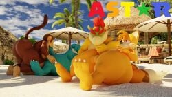 3d_(artwork) anthro ass balls beach big_butt bowser_jr. canid canine closed_eyes crossover diddy_kong digital_media_(artwork) donkey_kong_(series) feet fellatio fennec_fox fox fuckboy furry furry_only gay genitals half-closed_eyes haplorhine hi_res huge_butt idw_publishing kitsunami_the_fennec koopa looking_pleasured male male/male mammal mario_(series) monkey narrowed_eyes nintendo oral penile penis penis_grab primate scalie sega sex sonic_(series) sonic_the_hedgehog_(comics) sonic_the_hedgehog_(idw) sonic_the_hedgehog_(series) sparkliiastor tail tails tails_the_fox thick_thighs true_fox wide_hips