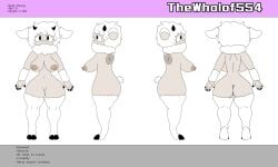 absurd_res anthro big_breasts bovid breasts caprine female hi_res mammal model_sheet sheep sheipy_(thewholof554) solo thewholof554