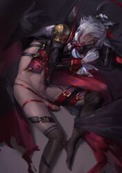 1boy bound_penis eustace_(granblue_fantasy) granblue_fantasy male male_focus male_only penis penis_ribbon reddverse