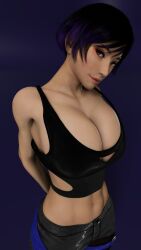 3d 3d_(artwork) 3d_model blender blender_(software) blender_eevee poster reina_mishima render tekken tekken_8