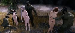 3d about_to_be_raped altair blue_eyes captured day daytime forest groping molestation neisa onean orc orced orsimer rape skyrim threatening white_hair