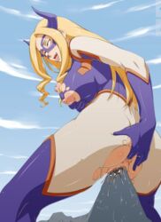 ahe_gao anal anal_fingering anal_masturbation anus areolae bad_pixiv_id big_breasts blonde_hair breast_grab breasts clothing ejaculation erect_nipples erection female female_ejaculation female_only fingering from_below giantess gloves grabbing huge_breasts insertion kojack large_breasts long_hair looking_pleasured masturbation mount_lady mountain my_hero_academia nipples penetration pussy pussy_ejaculation pussy_juice rolling_eyes sky solo source_request tagme thighhighs thighs tongue tongue_out torn_clothes uniform vaginal_insertion vaginal_masturbation vaginal_penetration whentai yuu_takeyama