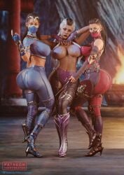 3d 3girls big_ass big_breasts black_hair breasts bust busty chest curvaceous curvy curvy_figure dark_hair daughter daughters edenian empress female high_heels hips hourglass_figure kitana legs light-skinned_female light_skin mature mature_female midway mileena milf mortal_kombat mortal_kombat_11 mortal_kombat_1_(2023) mother mother_and_daughter mother_and_daughters multiple_girls netherrealm_studios nyxenartz older_female princess queen sindel sisters slim_waist the_x_creator thick thick_hips thick_legs thick_thighs thighs twincest twins voluptuous waist white_hair wide_hips younger_female