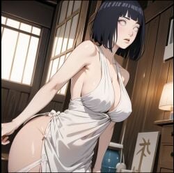 , 1girls ai_generated big_breasts black_hair boruto:_naruto_next_generations breasts female female_focus female_only hyuuga_hinata hyuuga_hinata naruto naruto_(series) solo solo_focus