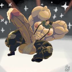 beowulf_(skullgirls) bodybuilder hyper hyper_balls hyper_cock hyper_genitalia hyper_penis hyper_testicles male male_only muscles muscular muscular_arms muscular_male skullgirls slumberingsomnus veiny_penis