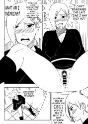 1girls after_fingering after_masturbation after_sex after_vaginal against_wall ahe_gao big_breasts blush boots boruto:_naruto_next_generations bottomless breasts censored dialogue drool drooling embarrassed english_translation female female_only horny horny_female kimono milf moan moaning monochrome naruto naruto_(series) ninrubio no_panties pubic_hair quad_tails saliva saliva_trail sitting solo solo_female solo_focus spanish_text speech_bubble spread_legs story talking talking_to_self temari text tied_hair translated wet wet_pussy