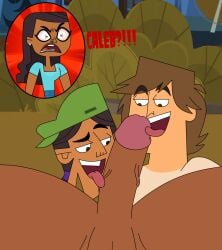 angry bigscuzzlemok blowjob caleb_(tdi) cartoon_network caught_in_the_act cheating_boyfriend double_blowjob female gay jealous male male_focus mmm_threesome priya_(tdi) ripper_(tdi) teamwork threesome total_drama_island total_drama_island_(2023) yaoi zee_(tdi)