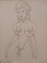 1girls big_breasts female female_only isabella_von_carstein nghiluu sketch solo solo_female vampire vampire_counts warhammer_(franchise) warhammer_fantasy wide_hips