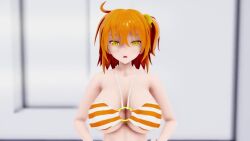 1girls 3d animated cleavage dancing fate_(series) female female_only fujimaru_ritsuka_(female) large_breasts lifted_by_self looking_at_viewer mmd mp4 music nipples one_side_up orange_bikini pussy solo sound stripping tagme tamatamago01 video white_bikini yellow_eyes