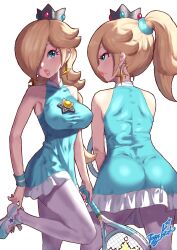 1girls 2024 2d 2d_(artwork) 2d_artwork ass big_ass big_breasts big_butt big_lips big_thighs blonde_hair blue_eyes breasts crown ear_piercing earrings erect_nipples erect_nipples_under_clothes female lips long_hair looking_at_viewer looking_away make_up makeup mario_(series) mario_tennis mouth nintendo one_eye_closed one_eye_covered one_eye_obstructed open_mouth pale-skinned_female pale_skin pony_tail ponytail princess_rosalina shiny_ass shiny_breasts shiny_butt shiny_hair shiny_skin smile smiling smiling_at_viewer thighs tight_clothes tight_clothing white_pantyhose white_skin white_skinned_female yamino_ekakinin yellow_hair