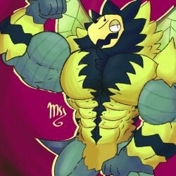 bee biceps buff ethereal_monster humbug_(my_singing_monsters) muscles my_singing_monsters