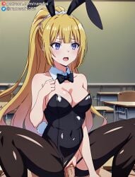 ai_generated anime bunny_girl bunnysuit classroom_of_the_elite cowgirl_position karuizawa_kei large_breasts ranwai sex stable_diffusion youkoso_jitsuryoku_shijou_shugi_no_kyoushitsu_e