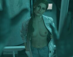 3d 3d_(artwork) annette_birkin big_penis capcom labcoat monster monster_cock mr_x penis penis_awe resident_evil resident_evil_2 resident_evil_2_remake stephanie23 tyrant