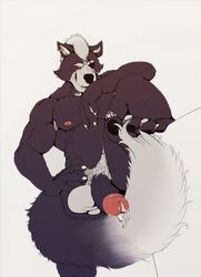 armpit_hair balls bulph furry furry_only leg_up male male_only nipples penis precum pubic_hair star_fox wolf_o'donnell