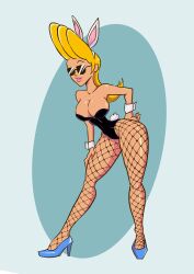 bunnysuit female fishnets full_body gearfou gender_transformation genderswap_(mtf) high_heels jenny_bravo johnny_bravo_(series) rule_63