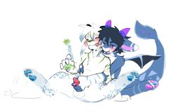 and dragon duo felid hi_res male male/male mammal mythological_creature mythological_scalie mythology pantherine scalie snow_leopard