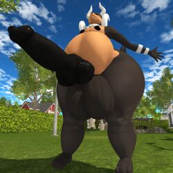 big_ass big_penis bubble_butt ferialexonar furry houndoom huge_ass huge_cock male nintendo penis pokémon_(species) pokemon second_life thick_thighs wide_hips