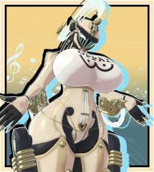 1girls 3d bikini_bottom bottomless female huge_breasts large_breasts octavia_(warframe) solo solo_female spacetato tagme thick_thighs warframe