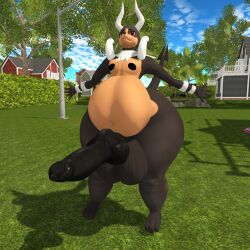 big_ass big_penis bubble_butt ferialexonar furry houndoom huge_ass huge_cock male nintendo penis pokémon_(species) pokemon second_life thick_thighs wide_hips