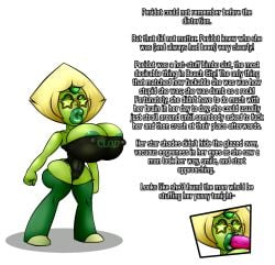 alternate_costume bimbo bimbofication brain_drain caption cartoon_network english_text gem_(species) hypnosis mind_control peridot_(steven_universe) shortstack steven_universe unaware valentinetiffalexhunter