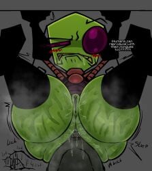 1boy 1girls alien alien_girl antennae ass big_ass big_butt bottom_heavy bottomless bubble_butt clothing dat_ass dialogue dumptruck_ass english_text excessive_saliva face_in_ass female green_skin huge_ass invader_zim legwear male mostly_nude nanodude78 no_humans purple_eyes pussy pussy_juice rimming rimming_female saliva shortstack solo_focus steam steaming_body steamy_ass sweat sweating sweaty sweaty_body sweaty_butt tak tak_(invader_zim) tak_(irken)_(invader_zim) text thick_thighs wet_pussy wide_eyed