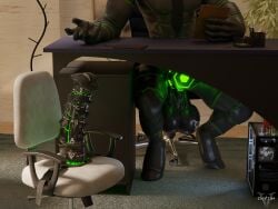3d_(artwork) alien animal_genitalia animal_penis anthro balls big_balls big_penis chytin digital_media_(artwork) equine_genitalia equine_penis exoskeleton genitals hi_res male penetrable_sex_toy penile_spines penis portal portal_fleshlight sex_toy solo thinking_with_portals villainshima