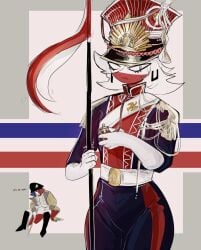 aschazm countryhumans countryhumans_girl duchy_of_warsaw_(countryhumans) female female_only france_(countryhumans) poland_(countryhumans) safe_for_work soldier strong_female tagme
