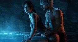 3d 3d_(artwork) 3d_model ai_generated dante devil_may_cry lara_croft lara_croft_(survivor) leshay7 tomb_raider tomb_raider_(survivor)
