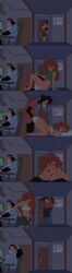 1girls 2boys 6koma a_goofy_movie amugea an_extremely_goofy_movie anthro bad_source bed blowjob blush blushing bra clothed_male_nude_female college cunnilingus doggy_style female functionally_nude functionally_nude_female gaming getting_dressed goof_troop headphones male max_goof mostly_nude naked_female nude_female pj_(goof_troop) roommate roxanne_(goof_troop) sex source_request tagme unaware